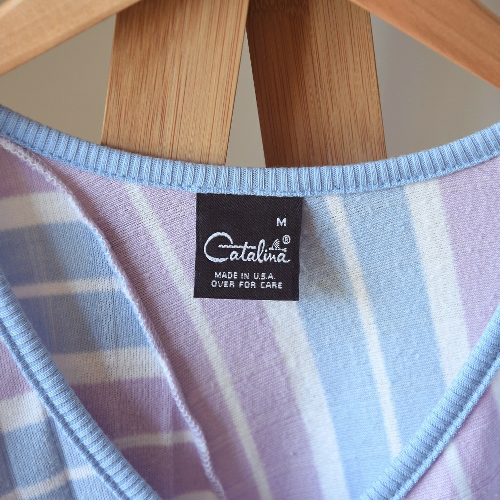 Vintage Catalina V Neck Crop Knit Top - Picture 5 of 6